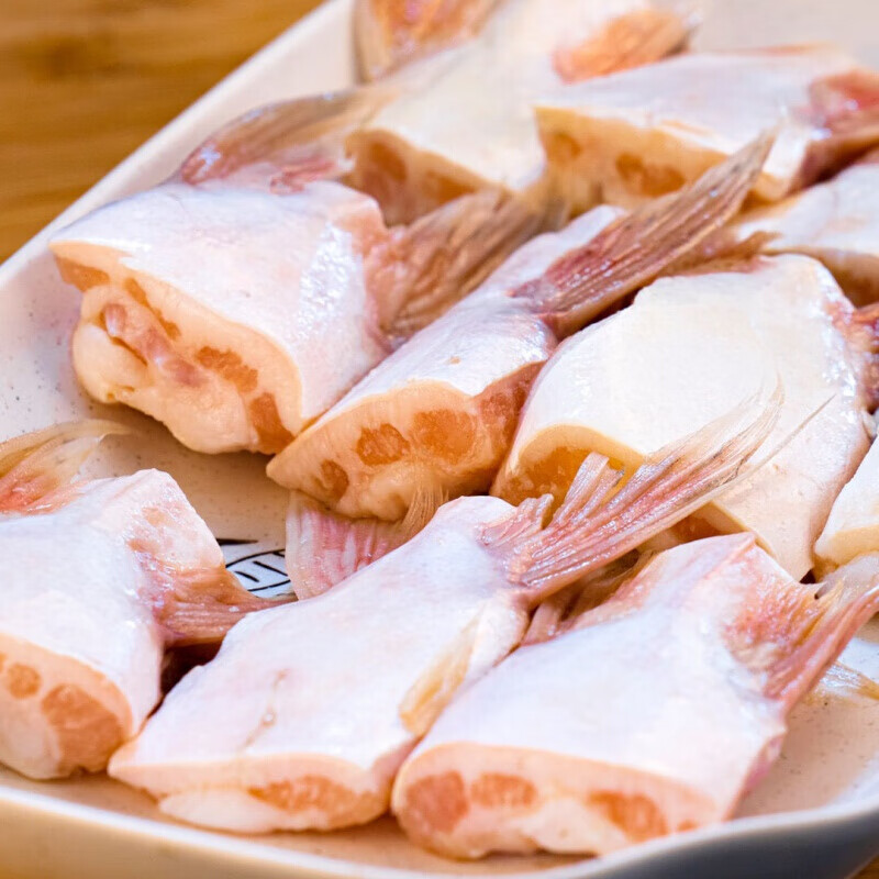 棠鲜生 新鲜巴沙鱼鳍回巴沙巴沙鱼刺鱼下巴快餐食材 新鲜鱼鳍3斤装