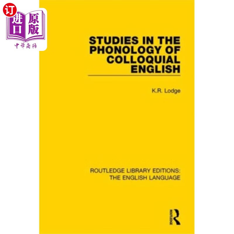 海外直订studies in the phonology of colloquial english 英语口语