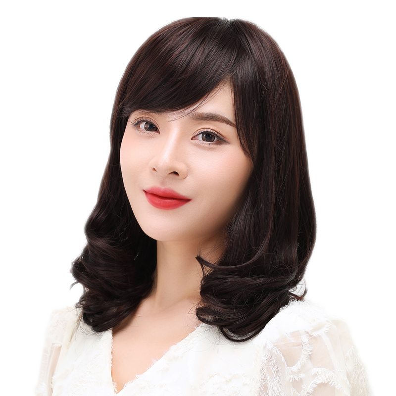 美蝶新款中长假发长波浪卷发时尚女士梨花头套披肩内扣整顶假发套 发