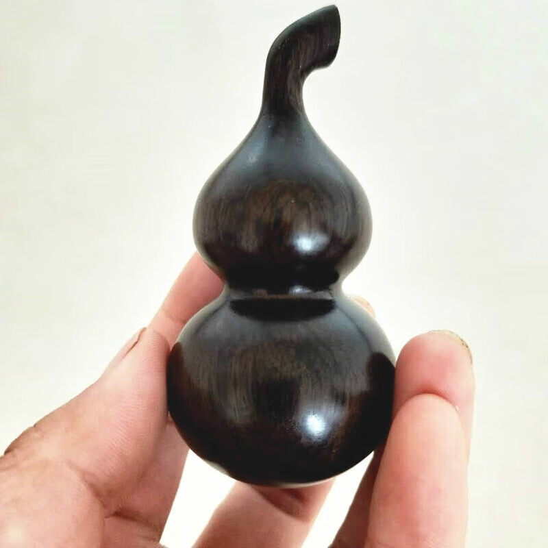 木质葫芦文玩手把件紫光檀木制工艺品手捻葫芦摆件 紫光檀葫芦把件