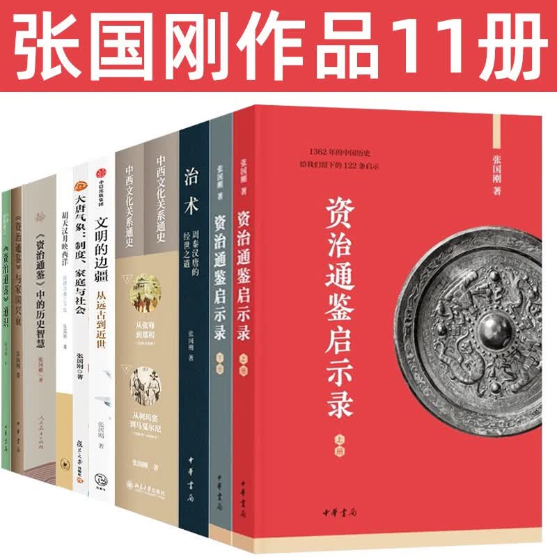 张国刚作品11册 文明的边疆+资治通鉴与家国兴衰+资治通鉴启示录+中西文化关系通史+治术：周秦汉唐的经世