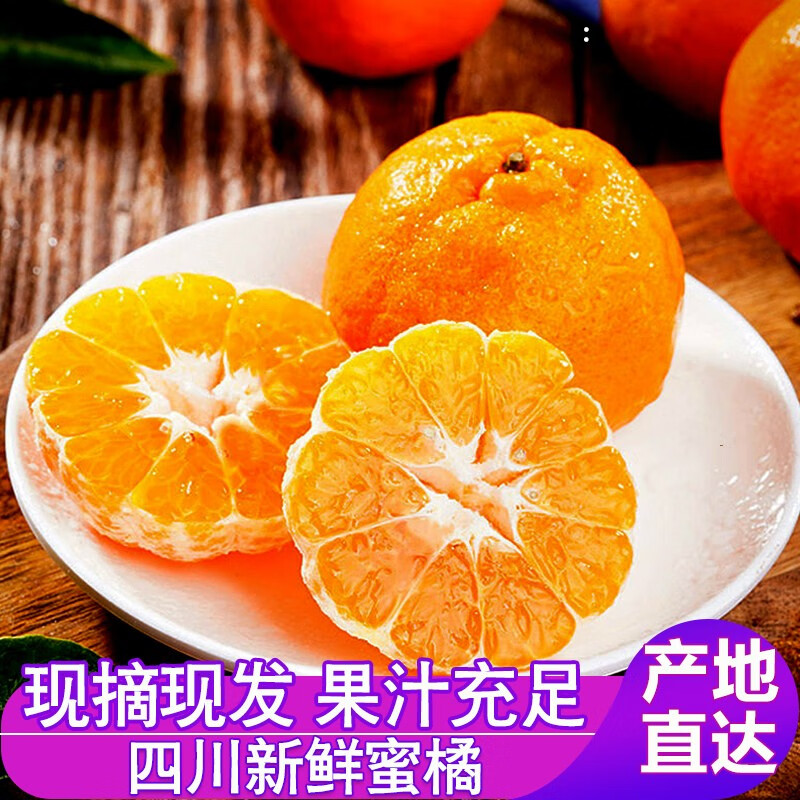 橘子 水果 椪柑芦柑 四川柑橘桔子 现摘现发 当季新鲜蜜桔子