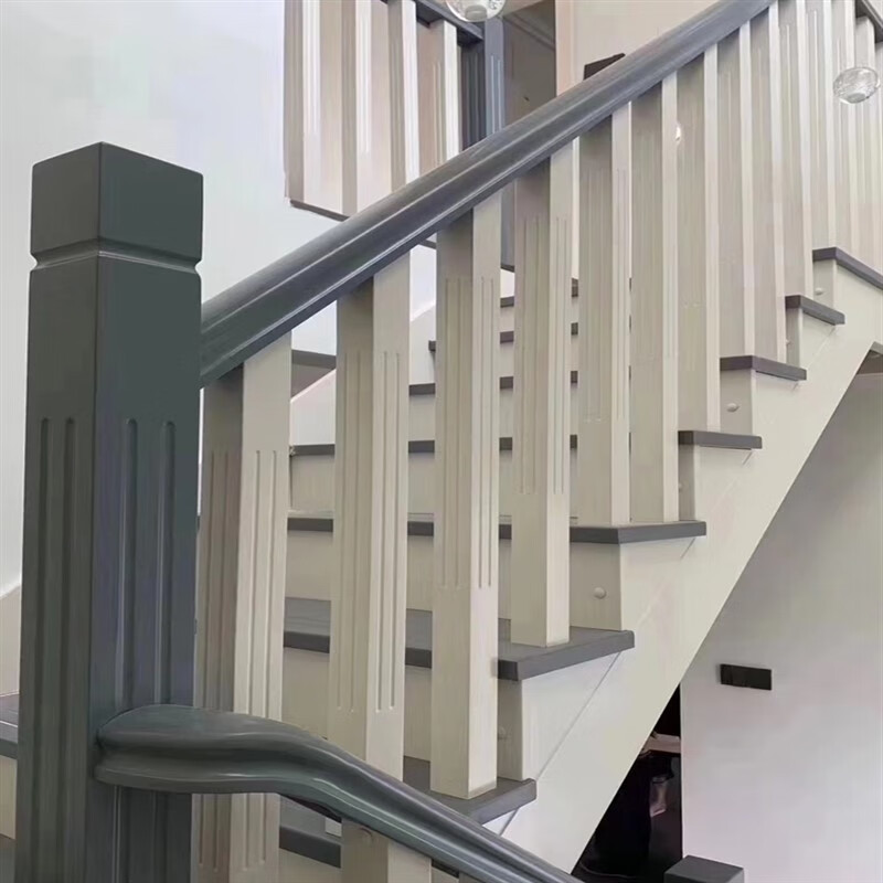 现代简约烤漆实木楼梯扶手阳台飘窗护栏室内栏杆现货楼梯立柱极简