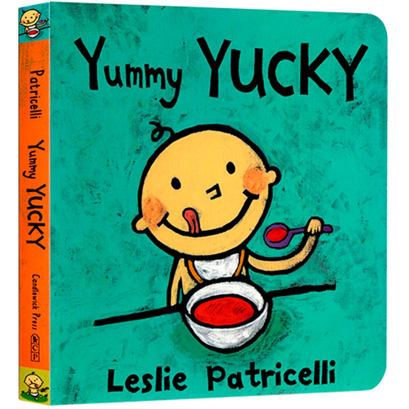 Yummy Yucky 一根毛脏小孩 教小宝宝认识什么可以吃什么不可以吃 名家 Leslie Patricelli 幼儿启蒙认知纸板书 小毛孩英文原版绘本