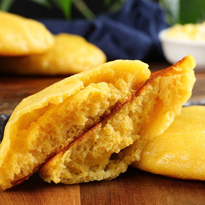 哺食旺东北玉米饼子特产玉米面大饼子粗粮 锅贴杂粮饼锅贴早餐饼 玉米