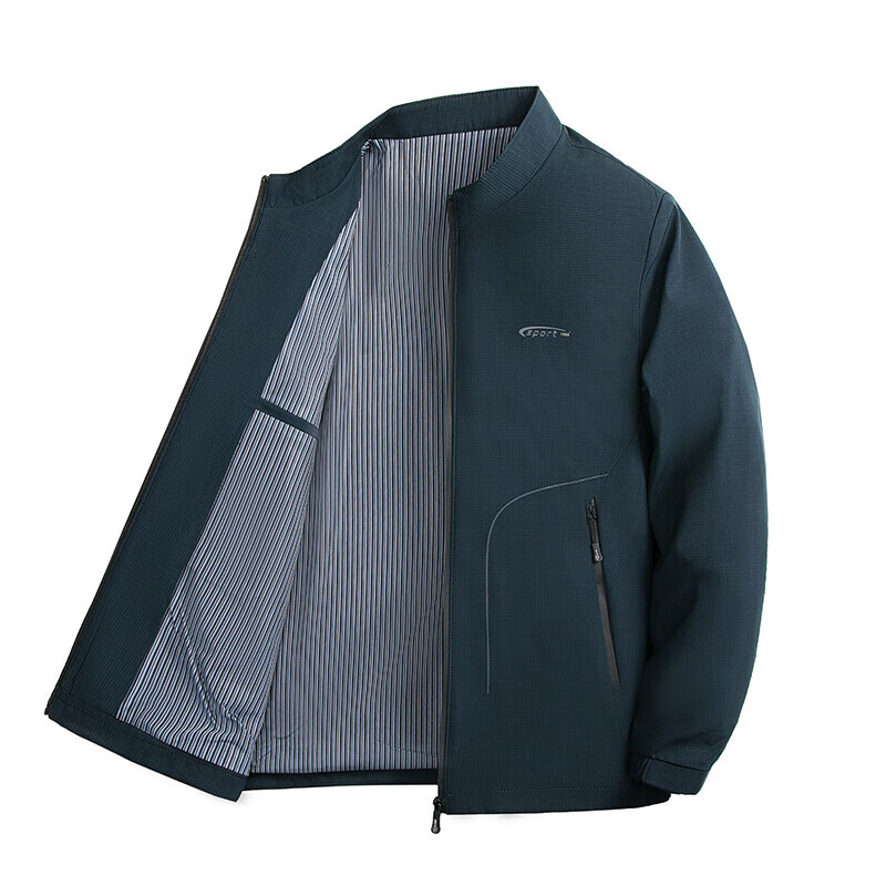 摇粒绒字母刺绣男士外套秋冬保暖破骨宽松立领夹克外套男士