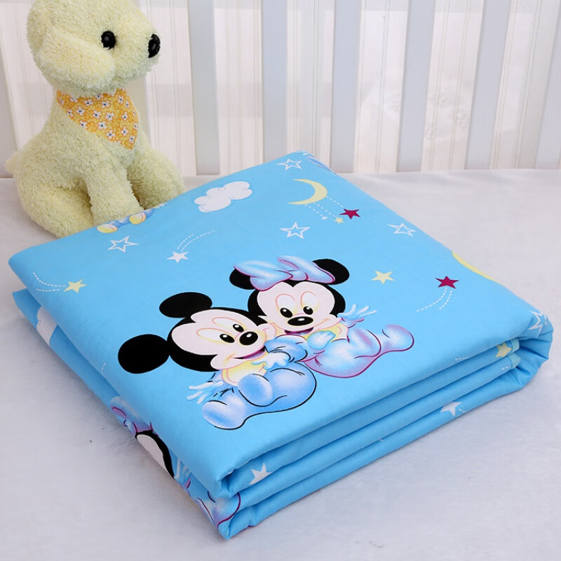 迪士尼（Disney）隔尿垫婴儿防水可洗防尿床垫1.8床超大号宝宝床单姨妈月经保护垫 蓝色米奇 100x150cm
