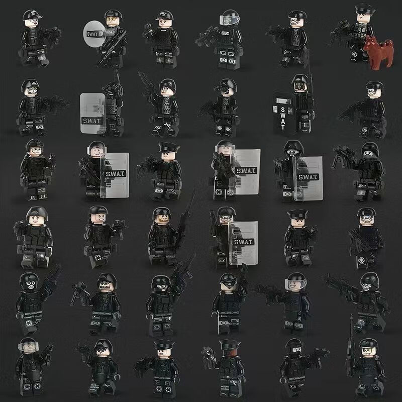 特警特种兵随机(版) 6人仔 防弹衣 10武器