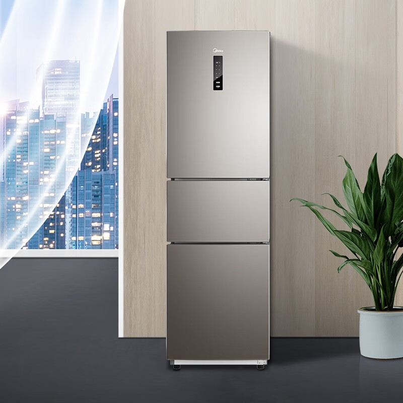 215升三门风冷无霜双变频净味节能静音家用电冰箱小bcd-215wtpm(e)