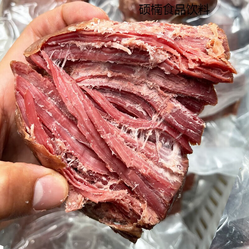 满栎小谷透明包装熟牛肉无汤汁即食新鲜商用河南特产五香酱卤牛肉 450