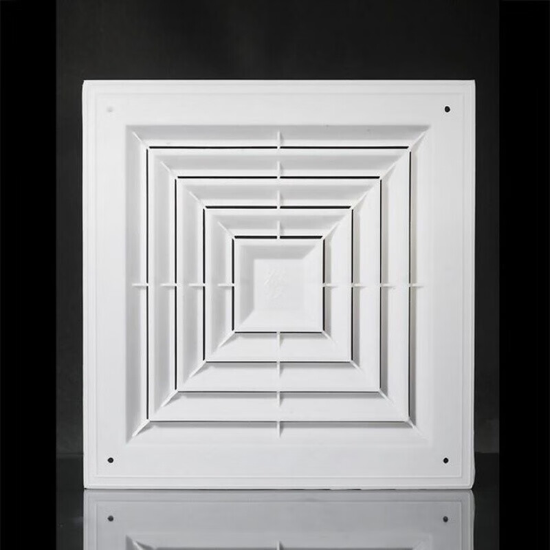 防风帽通风口百叶窗中央空调出风口排风口300排气扇塑钢扇盖400 厚款