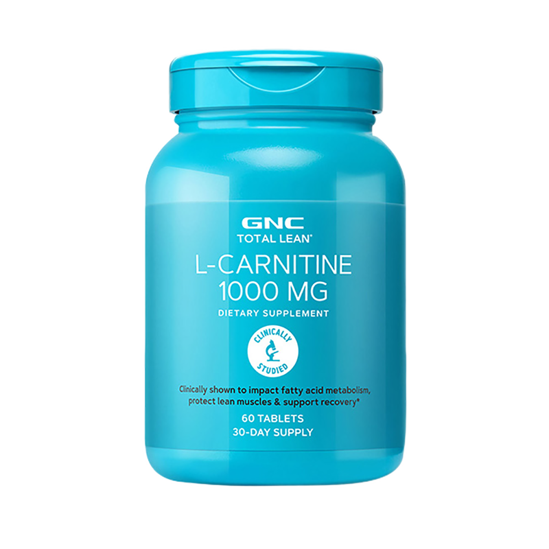 健安喜（GNC）左旋肉堿膠囊 減肥瘦肚子燃脂快速排油l-carnitine美國原裝進(jìn)口 1000mg左旋肉堿 60片*1瓶