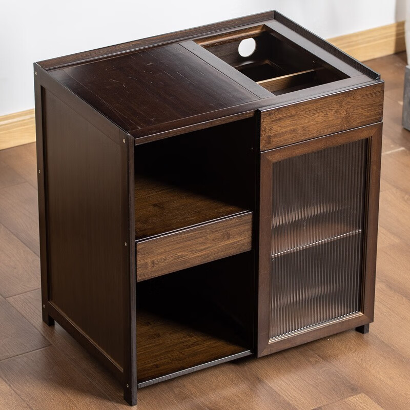 皇威马中式茶水柜家用小型茶台烧水泡茶一体茶边柜茶具茶叶收纳置物柜