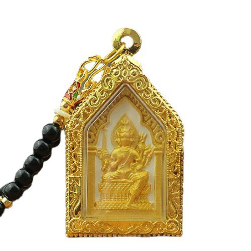 longpo洪 四面牌 碧武里挂链三挂吊坠泰国佛牌 描金款四面佛