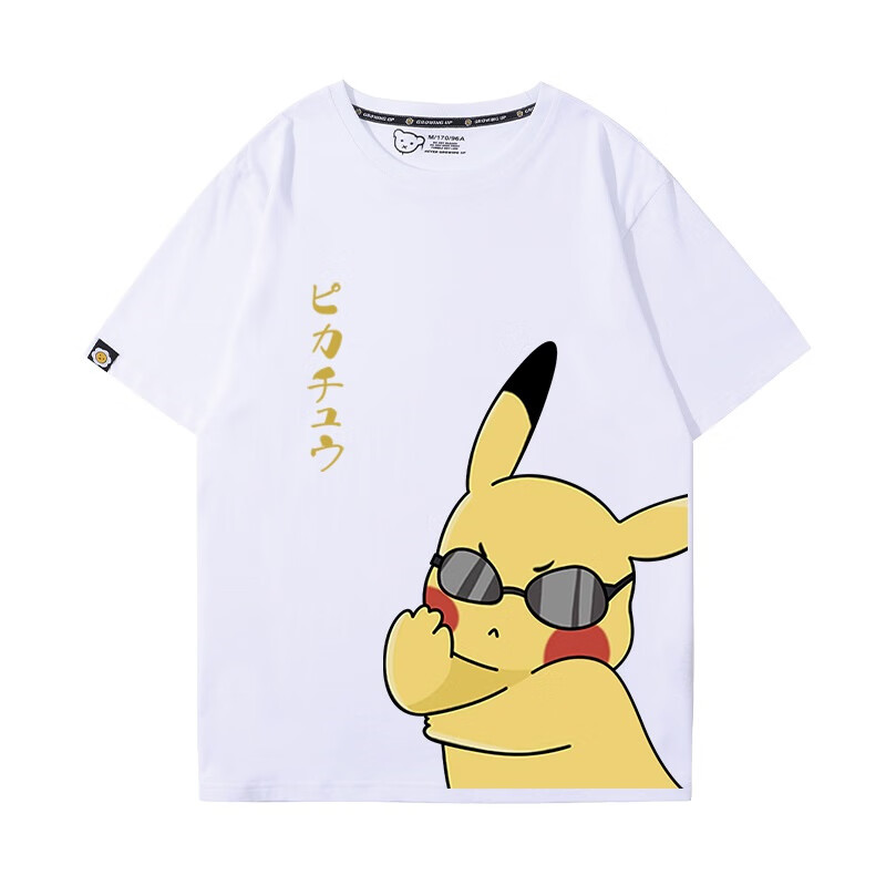 jiangu)精灵宝可梦神奇宝贝皮卡丘杰尼龟联名周边短袖男女夏季t恤衣服