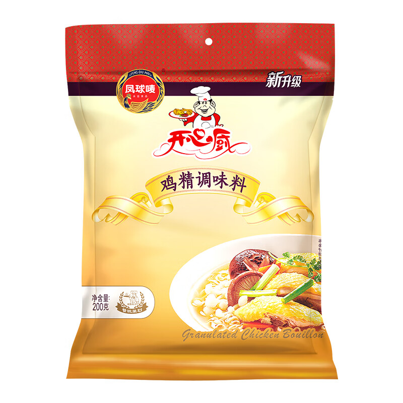 凤球唛 开心厨鸡精200g 煲汤烹饪炒菜 加倍提鲜增香厨房调味料属于什么档次？