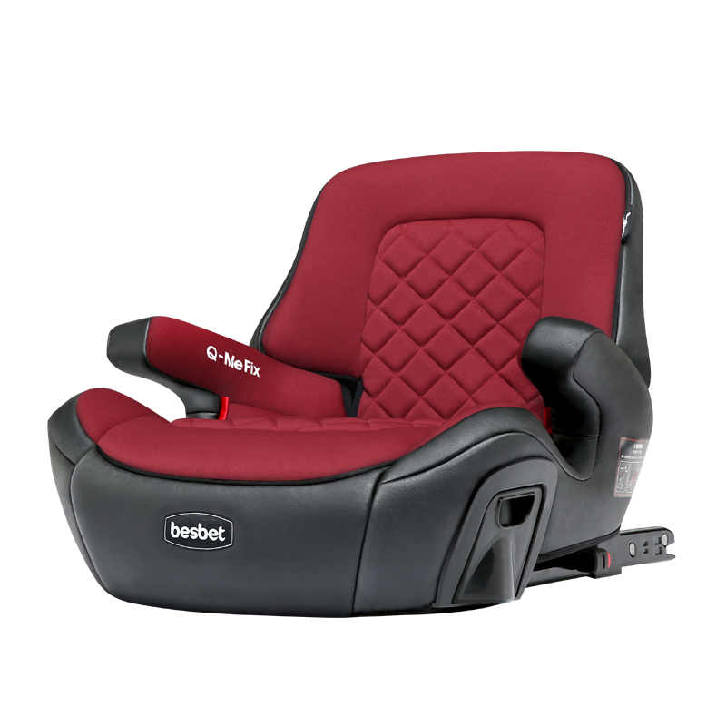 贝思贝特（besbet）儿童安全座椅增高垫3-12岁大童汽车用便携简易坐垫 玛瑙红套装