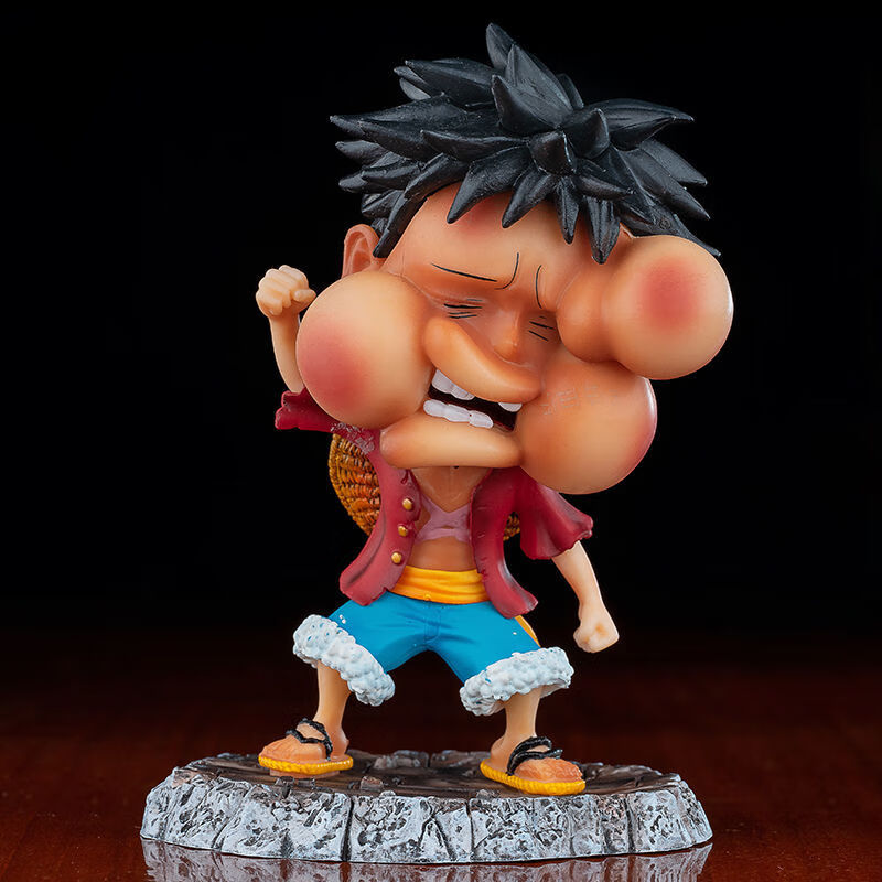 海贼王星星眼吃肉路飞动漫模型汽车摆件公仔礼物周边手办送人 欠揍