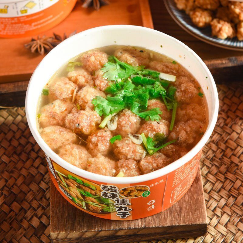 hywlkj酸辣焦丸子汤香辣酥脆方便速食特色泡面方便面零食丸子汤整 3碗