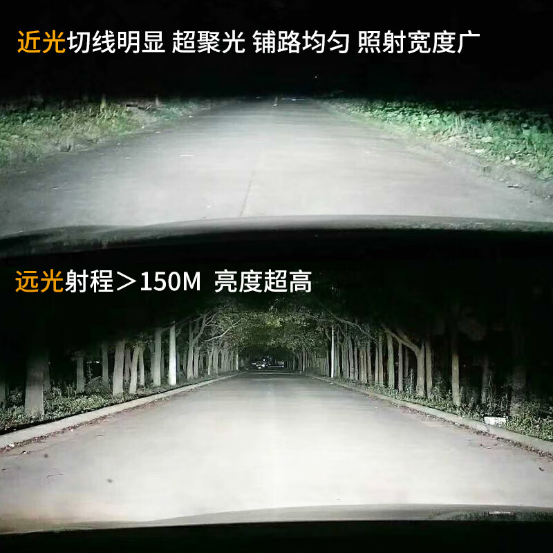 FSL佛山照明火凤凰汽车LED大灯旗舰级亮聚光车灯灯泡12V近光灯远光灯 旗舰级H7 48W 6000K一对