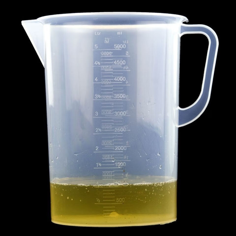 量杯带刻度家用奶茶店专用烘焙计量杯透明塑料带盖量筒毫升杯烧杯 50