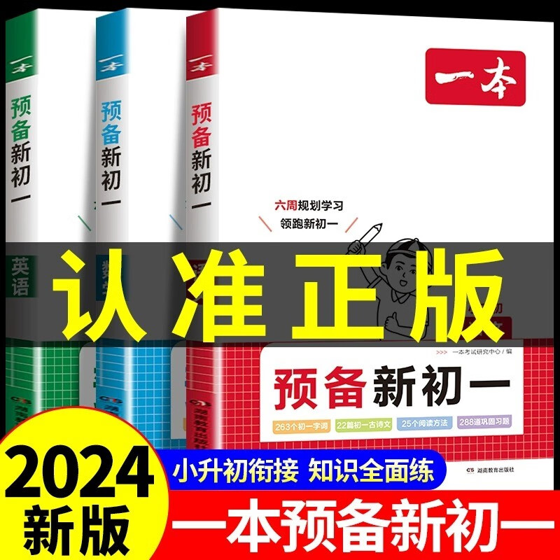 2024版一本预备新初一语文数学英语人教版小学六年级升初中衔接教材专项训练总复习小升初必刷题真题卷四年级下册试卷测试卷全套 【3本】语文+数学+英语