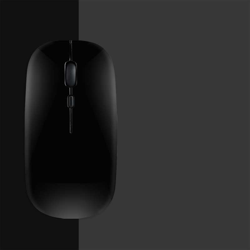 zonyee 充电无线蓝牙双模鼠标苹果iPad华为联想平板安卓蓝牙通用轻巧便携静音家用办公鼠标 黑色(蓝牙+2.4G双模式)