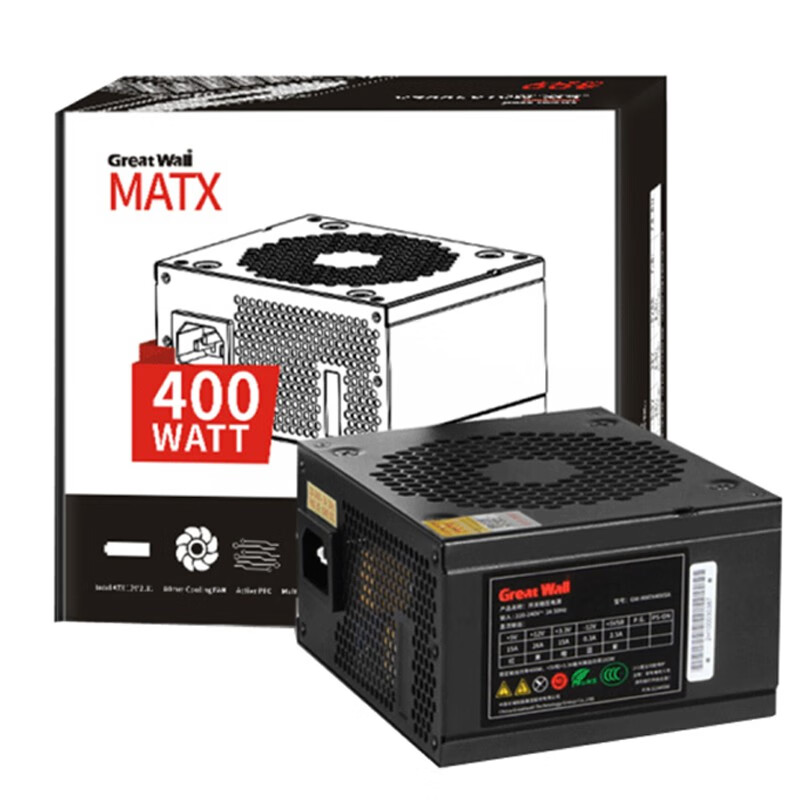 长城（Great Wall)电脑主机小电源MATX小机箱台式机SFX电源GW-MATX400SA 400SA