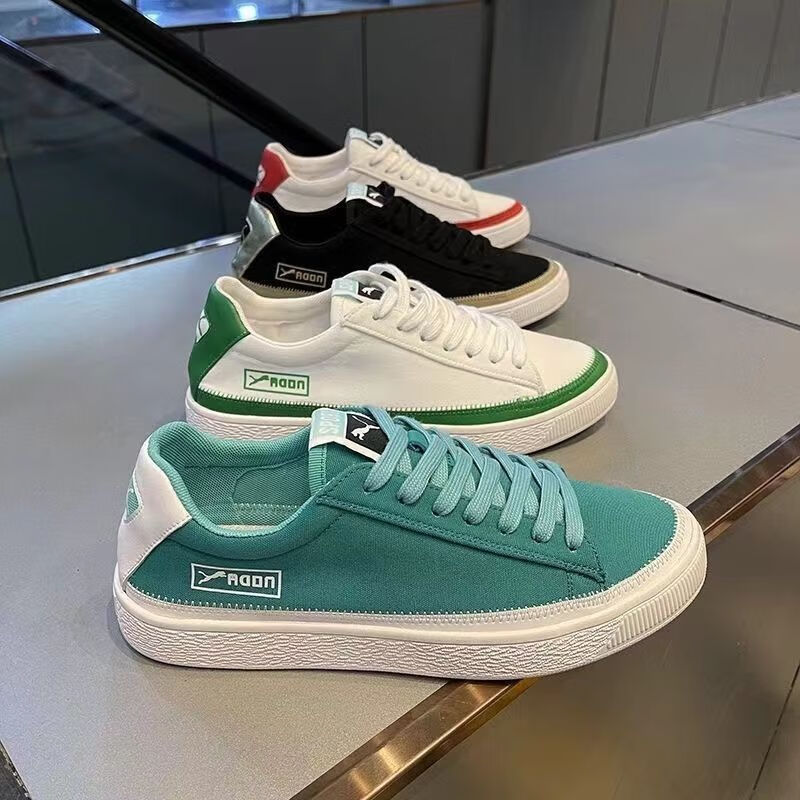 FSAT滑板鞋平板鞋男士帆布鞋2026春夏时尚低帮板鞋男透气百搭运动鞋男 湖蓝 39