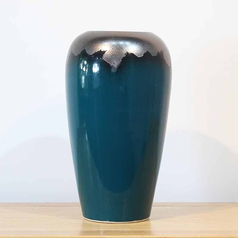 沐晴新中式禅意陶瓷花瓶插花客厅电视柜玄关餐桌现代轻奢家居装饰摆件沐乐花瓶 黄铜果2枝 虎窝购