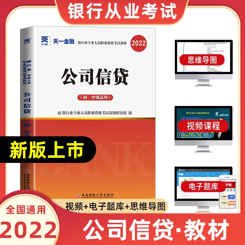 天一银行从业资格考试教材2022初级法律法规与综合能力个人贷款银行管理风险管理个人理财公司信贷复习试卷 公司信贷【教材】