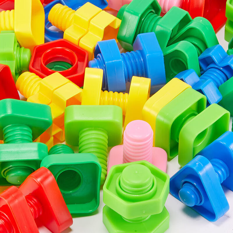 螺丝玩具幼儿宝宝儿童拧螺丝钉螺母组合拆装拼装拆卸积木玩具 拧螺丝积木6对(袋装)