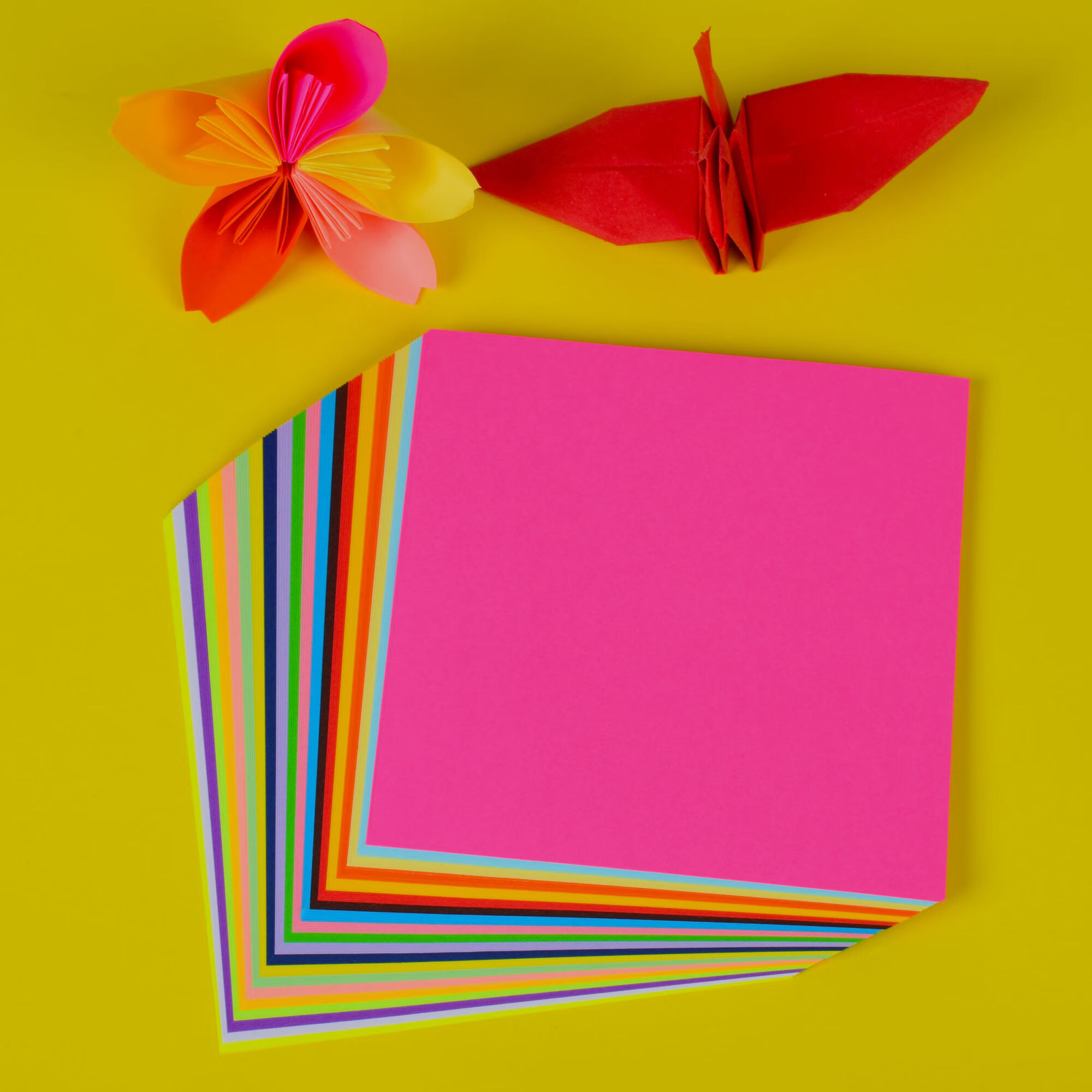 旭泽【精选】儿童手工彩色折纸正方形幼儿园千纸鹤纸a4彩纸diy材料长