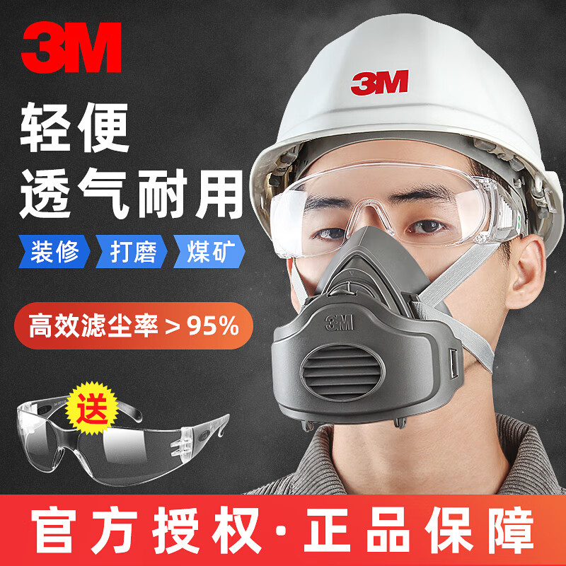 3M品牌口罩3200防尘口罩套装价格走势及评测报告