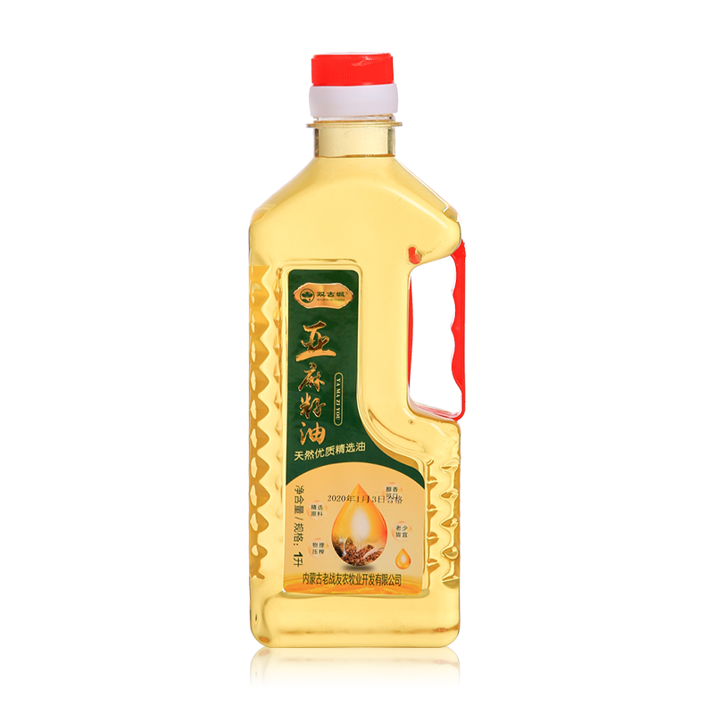 双古城 亚麻籽油冷榨食用油一级纯香草原亚麻籽物理压榨1L