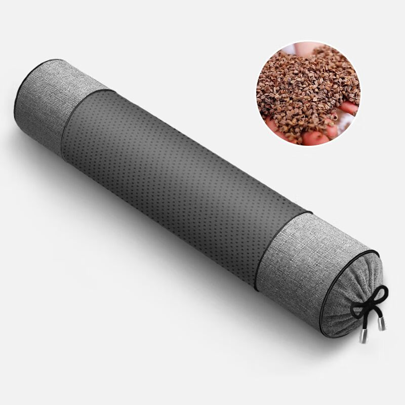 流彗颈椎反弓专用枕头荞麦全荞麦壳颈椎枕单人睡觉护颈小枕头圆柱