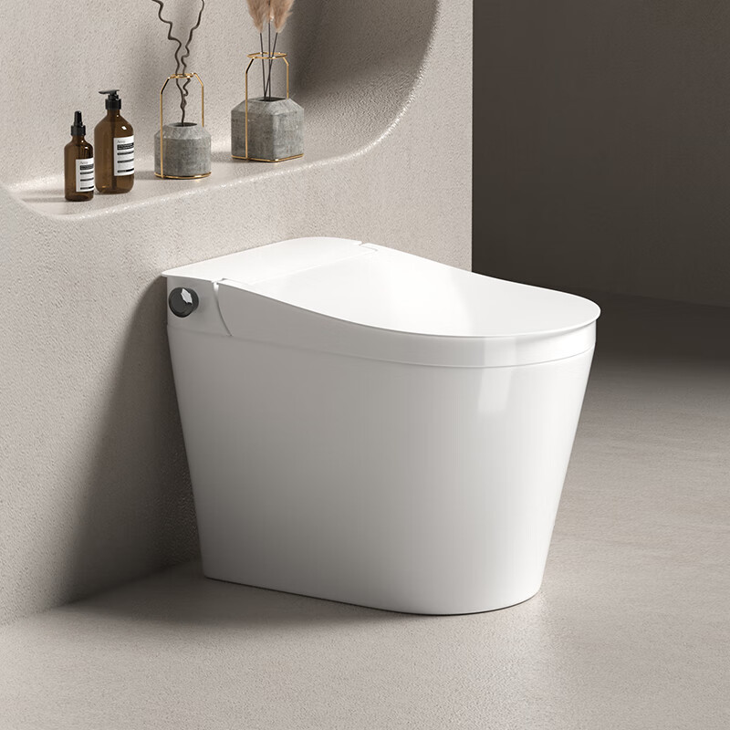 马桶家用虹吸式无水压限制坐便器卫生间抽水防臭非智能座便 u型白手按