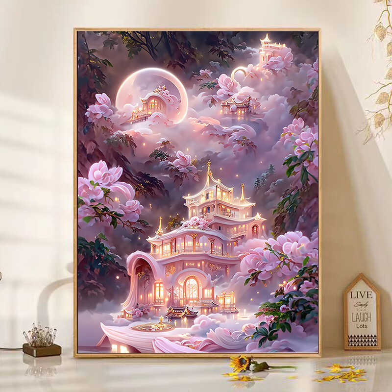 莱衫diy数字油画卡通装饰涂鸦画手绘油画客厅餐厅玄关装饰手工油画 梦