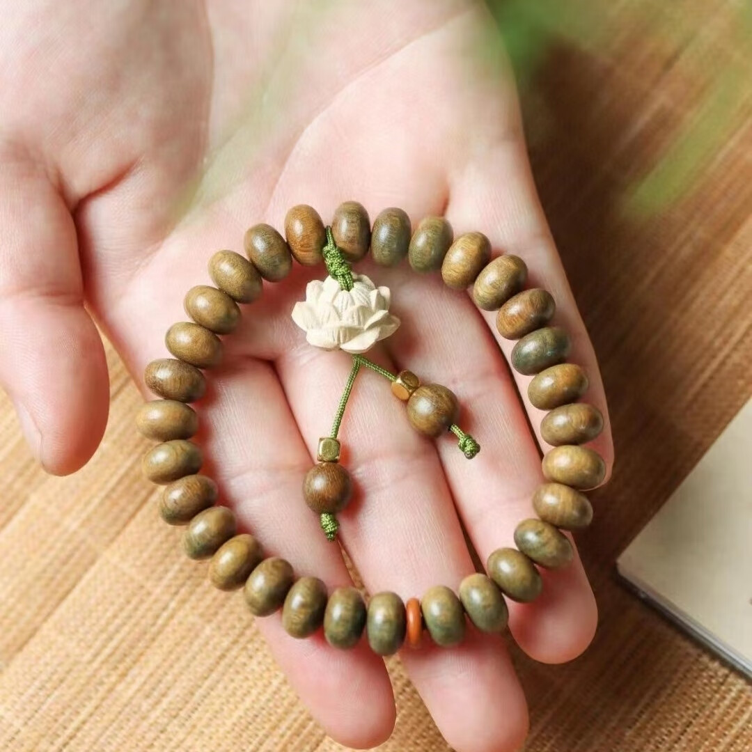 绿檀算盘手串尺寸:6x9mm送礼佳品收藏自用