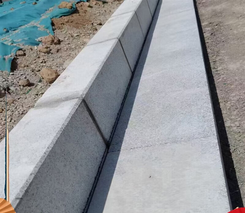 oemg现货供应花岗岩芝麻灰路沿石大理石侧石灰麻火烧面路边石路牙石材