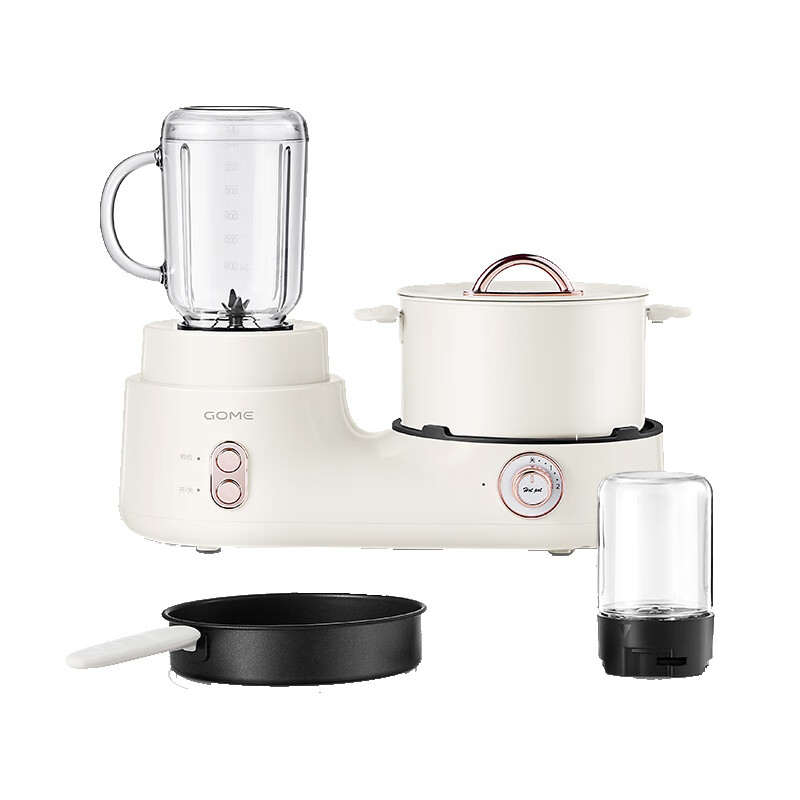 国美（GOME）家用多功能轻食机一机多用，分离式设计清洗方便早餐机GMZC-A7121（白色）