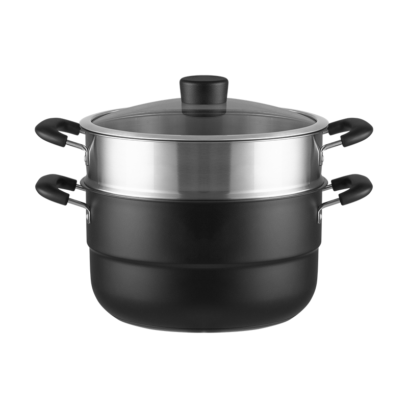 九阳（Joyoung）蒸锅蒸笼不锈钢双层复底30cm蒸馒头包子蒸鱼电磁炉煤气灶ZGB3061