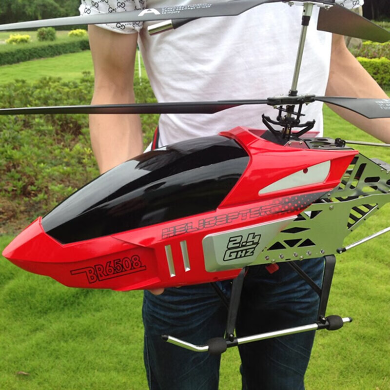 遥控飞机超大型遥控飞机摇控直升飞机无人机直升机媲美燃油动力高品质耐摔充电 旗舰80厘米火烈红(全身灯光) 标配《单电版》+豪华配件包