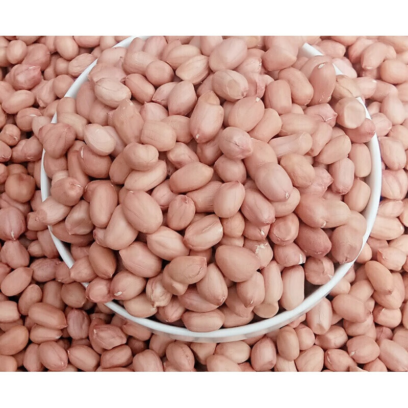 虎钢馋 花生米  小白沙花生种子发芽 白皮花生仁500g