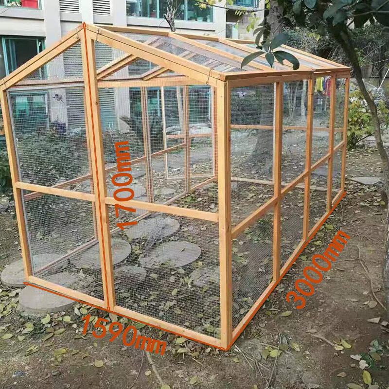 hkml木制家用鸡笼子户外鸡舍鸡窝猫围栏猫笼展示鹦鹉笼狗笼鸭笼鸽子笼