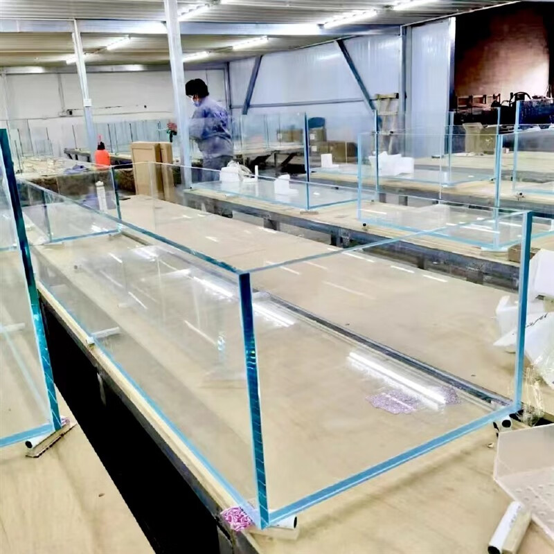 贝拉缘定制金晶五线玻璃金鱼缸家用客厅超白缸桌面造景水族龟缸龙鱼海