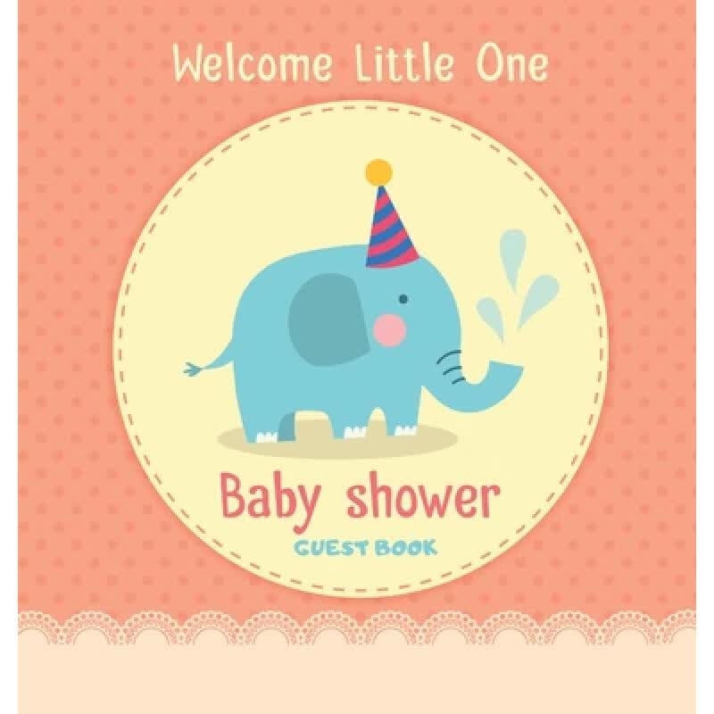 预订 welcome little one baby shower guest book: e.