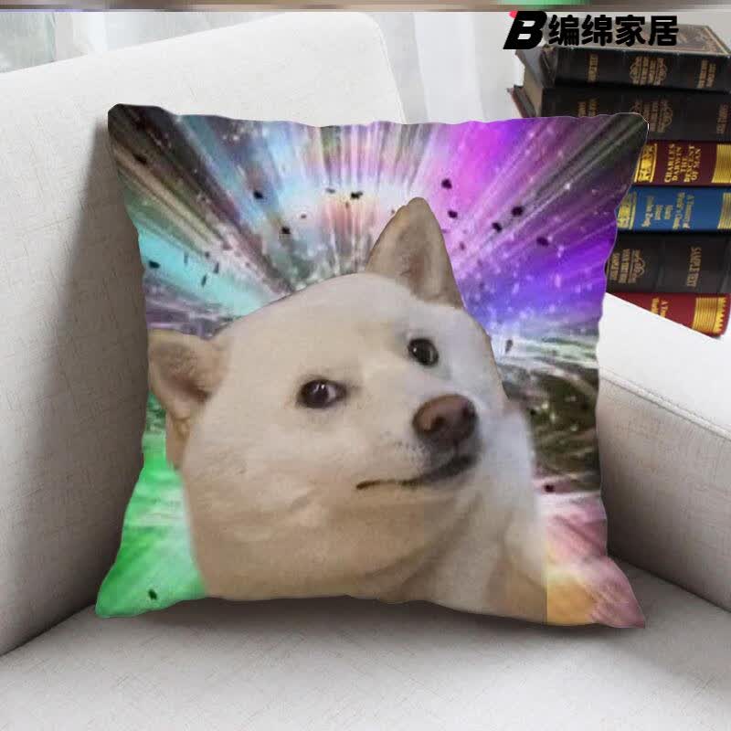 狗头表情包抱枕狗头抱枕柴犬汪星人搞怪表情包单身狗靠枕神烦狗男生