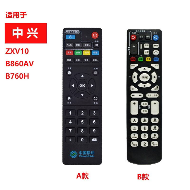 海富联 适用于中兴机顶盒遥控器ZXV10 B760HV2 B860AV1.1/2.1 ZTE中兴机顶盒遥控器 黑