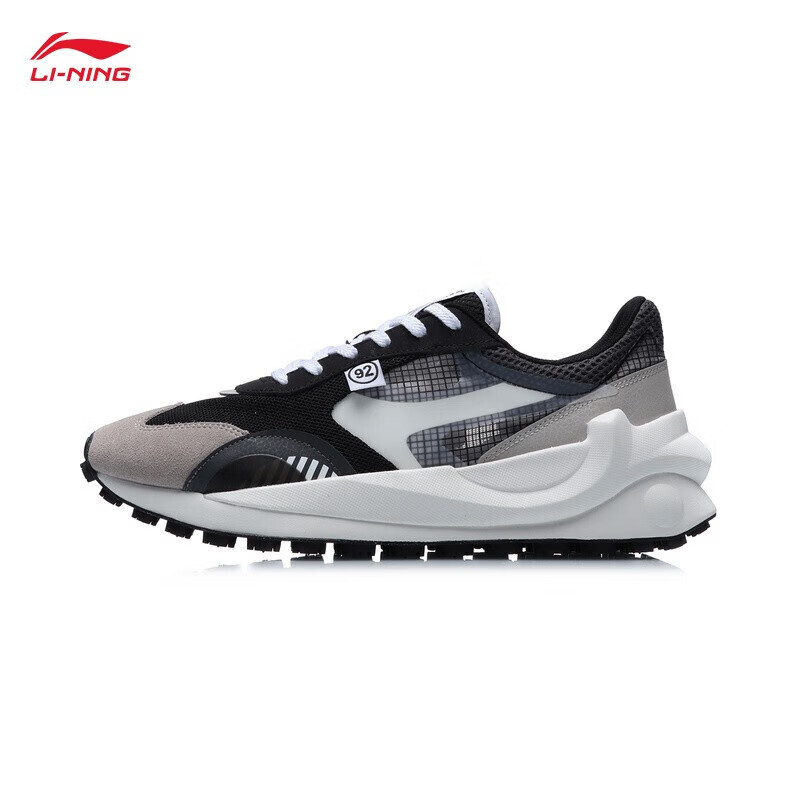 李宁休闲鞋男2023夏季新款方圆阿甘鞋低帮经典复古潮流跑鞋运动鞋